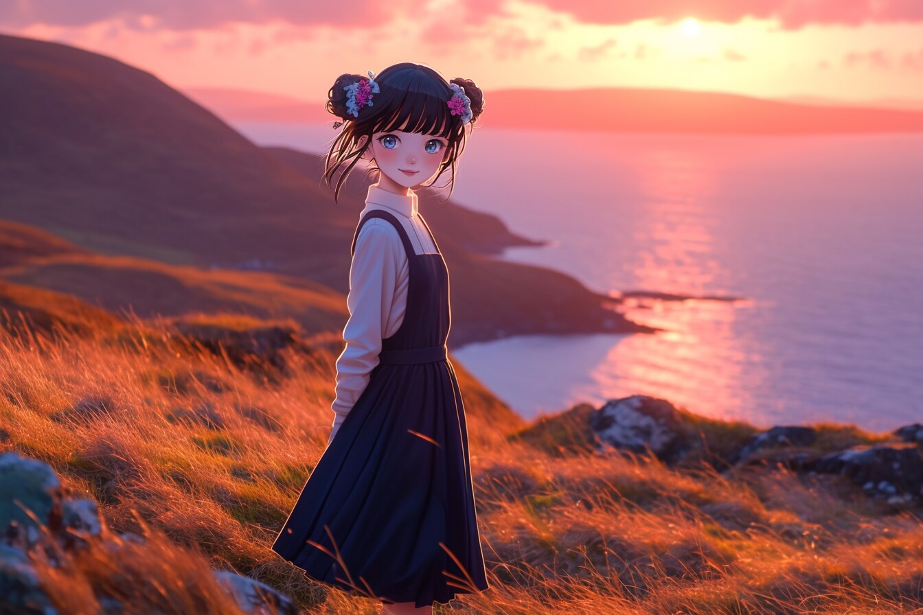 夕暮れのおだんごちゃん🍡✨223 | の人気AIイラスト・グラビア