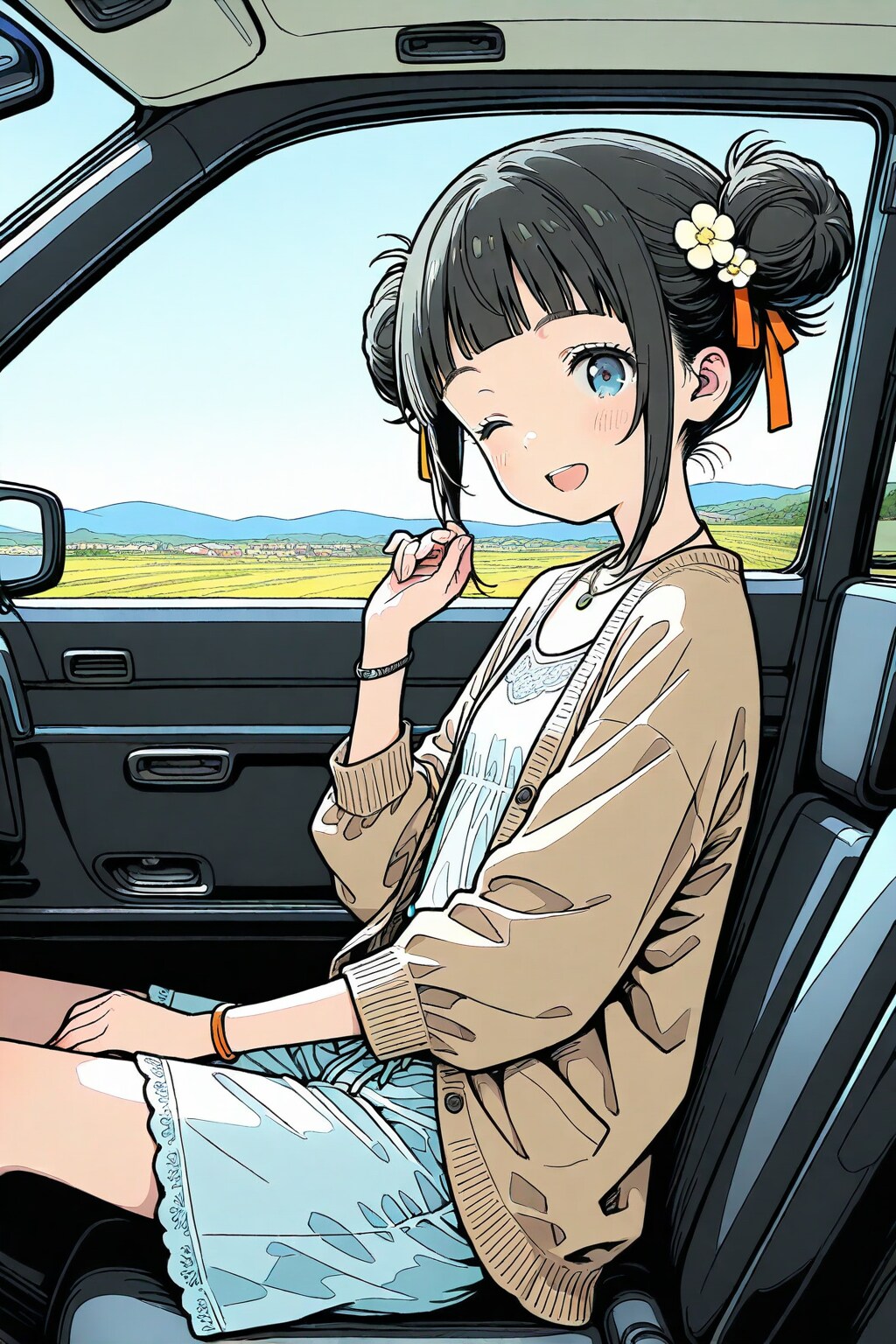 ドライブ🚗でごきげんなおだんごちゃん🍡✨