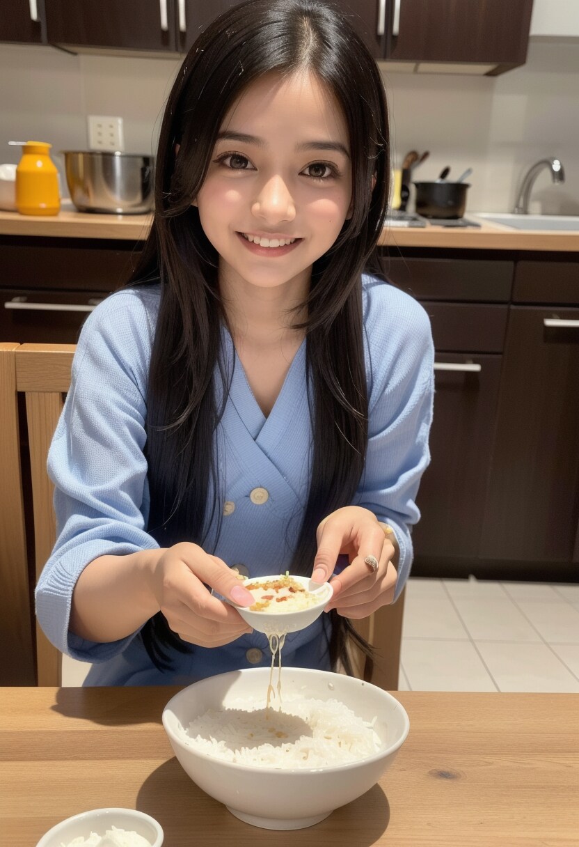 ごはんできてるよー