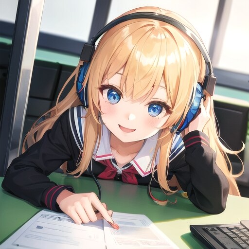 リスニング自習中 | の人気AIイラスト・グラビア