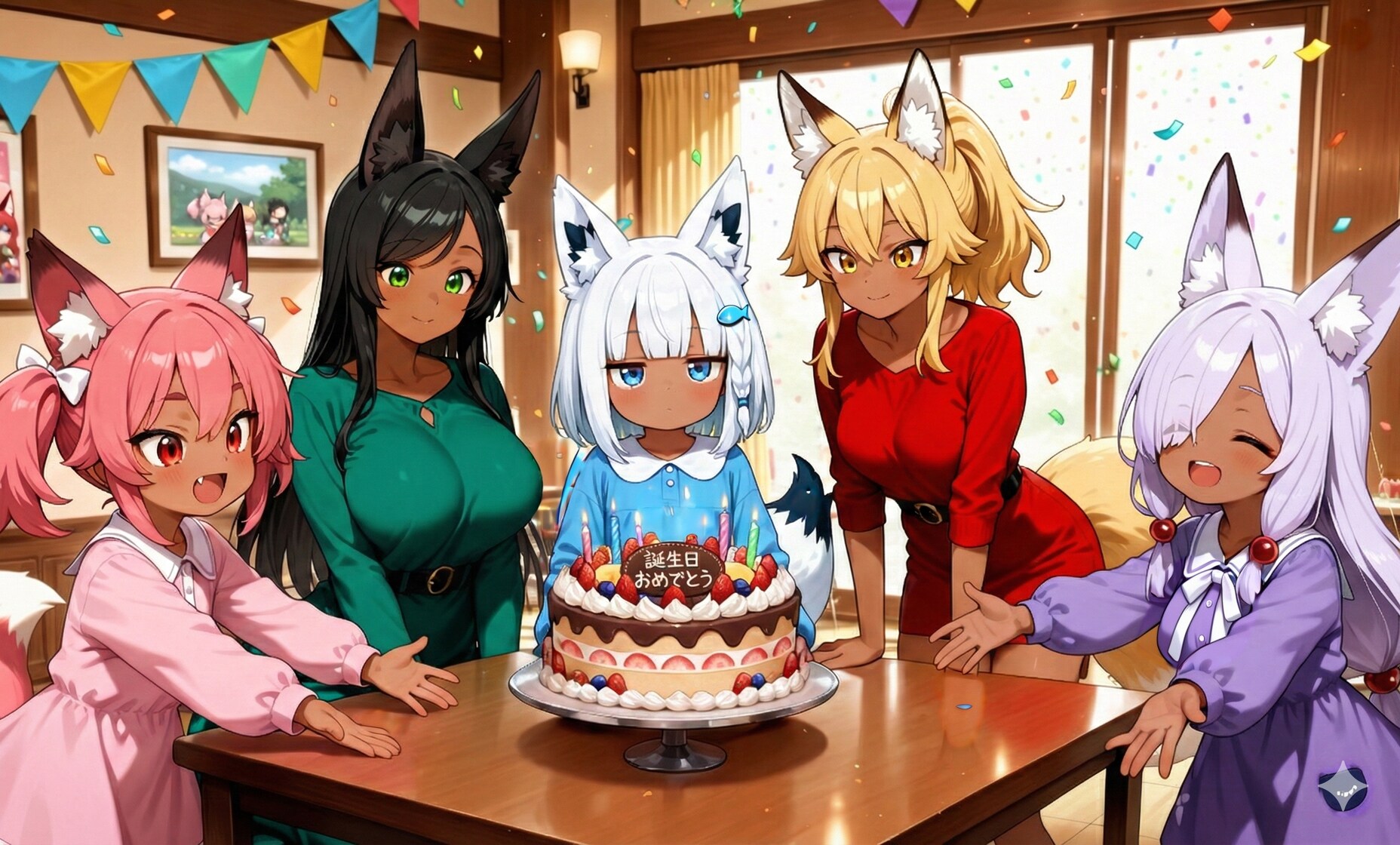 うちの子の誕生日会 | の人気AIイラスト・グラビア