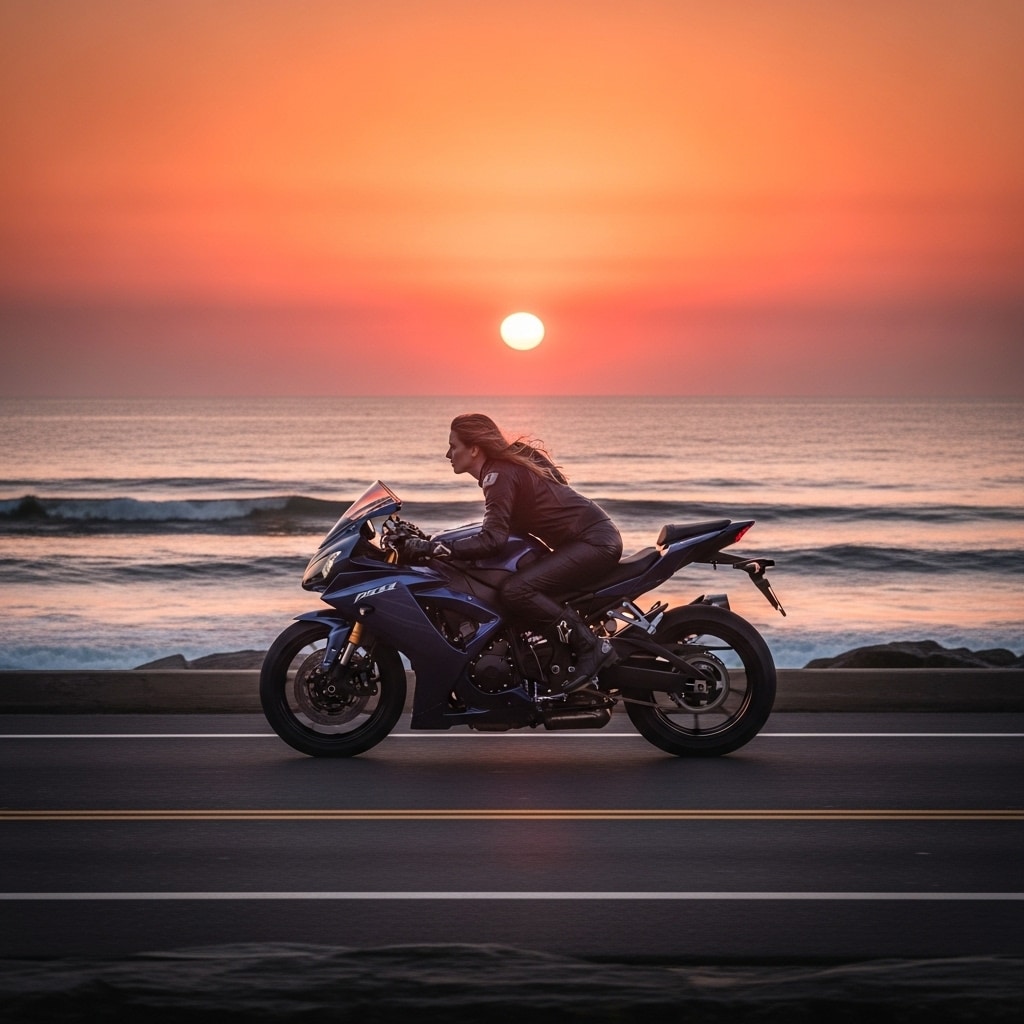 初日の出の海岸線を走る | の人気AIイラスト・グラビア