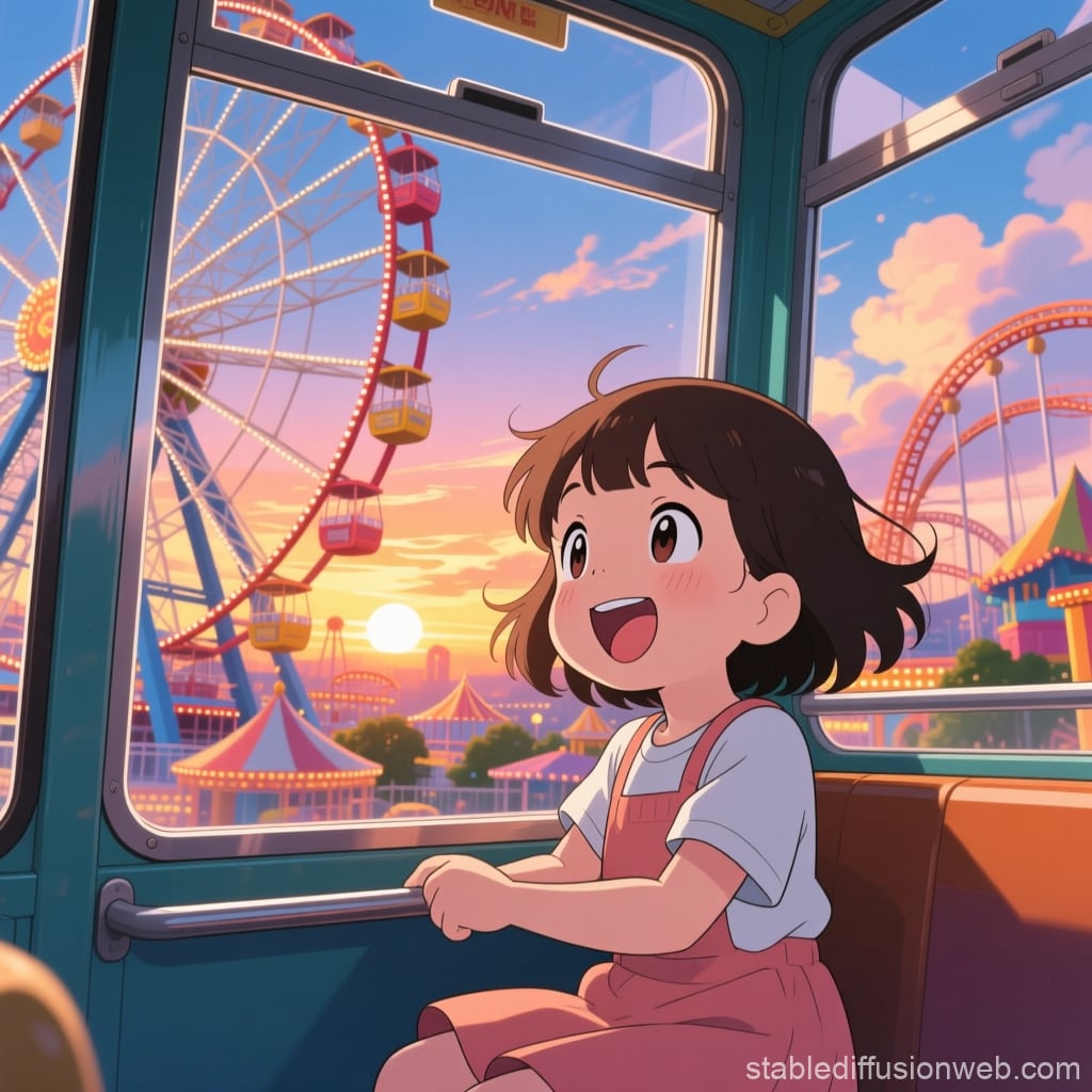 夕暮れの観覧車