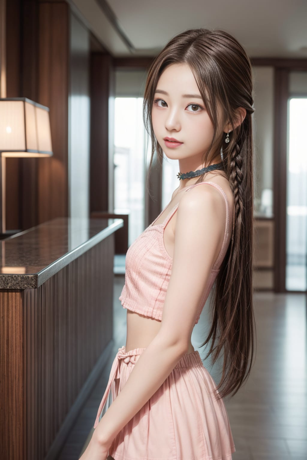 ホテルのロビーで6