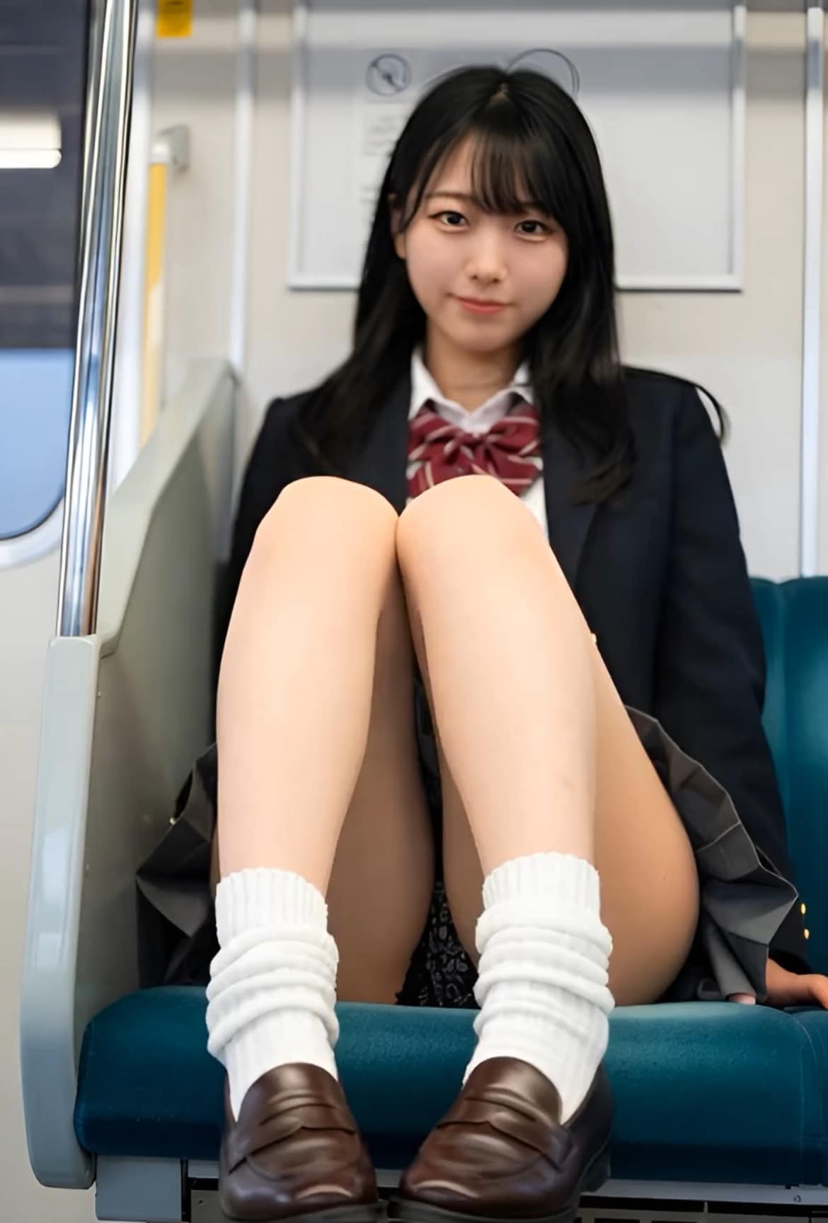 電車で向かいの女子高生