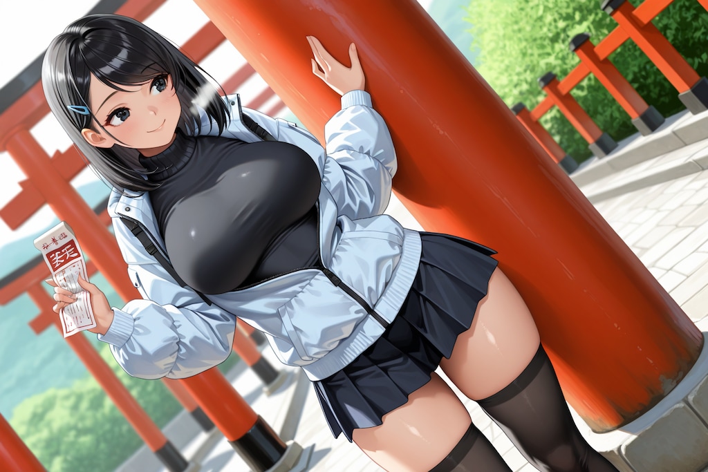 初詣にいたお姉さん