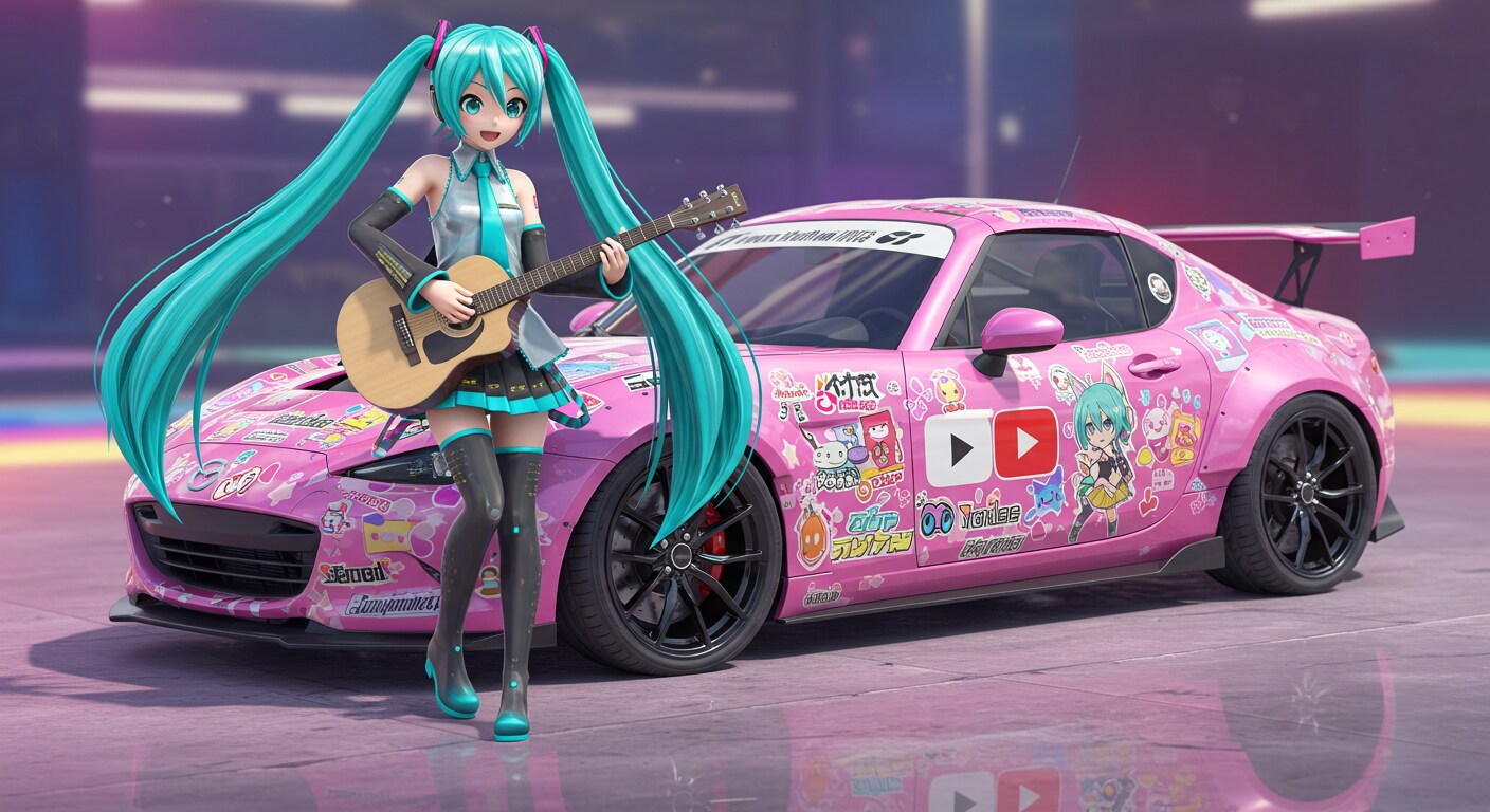 初音ミクとマツダロードスター | の人気AIイラスト・グラビア