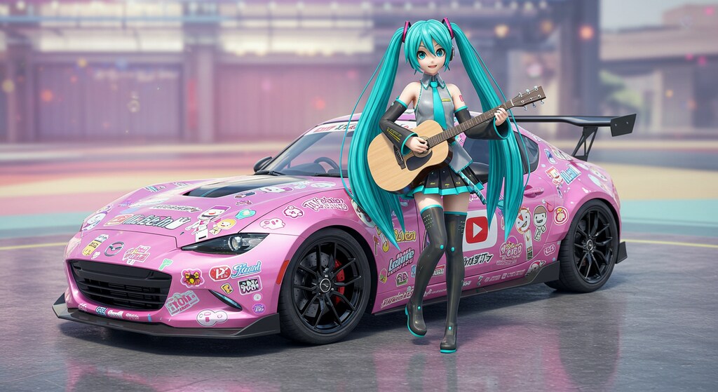 初音ミクとマツダロードスター