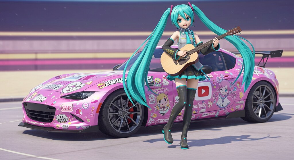 初音ミクとマツダロードスター
