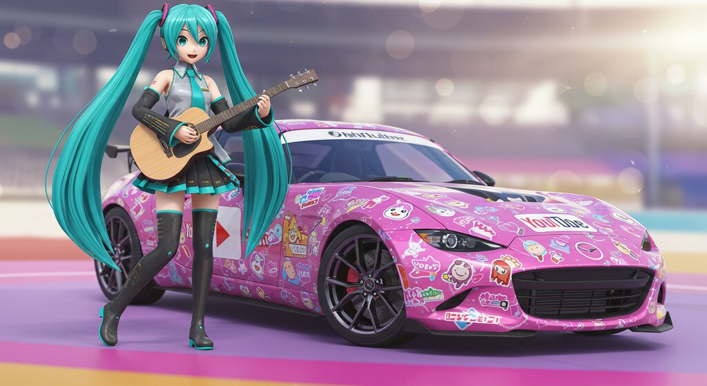 初音ミクとマツダロードスター
