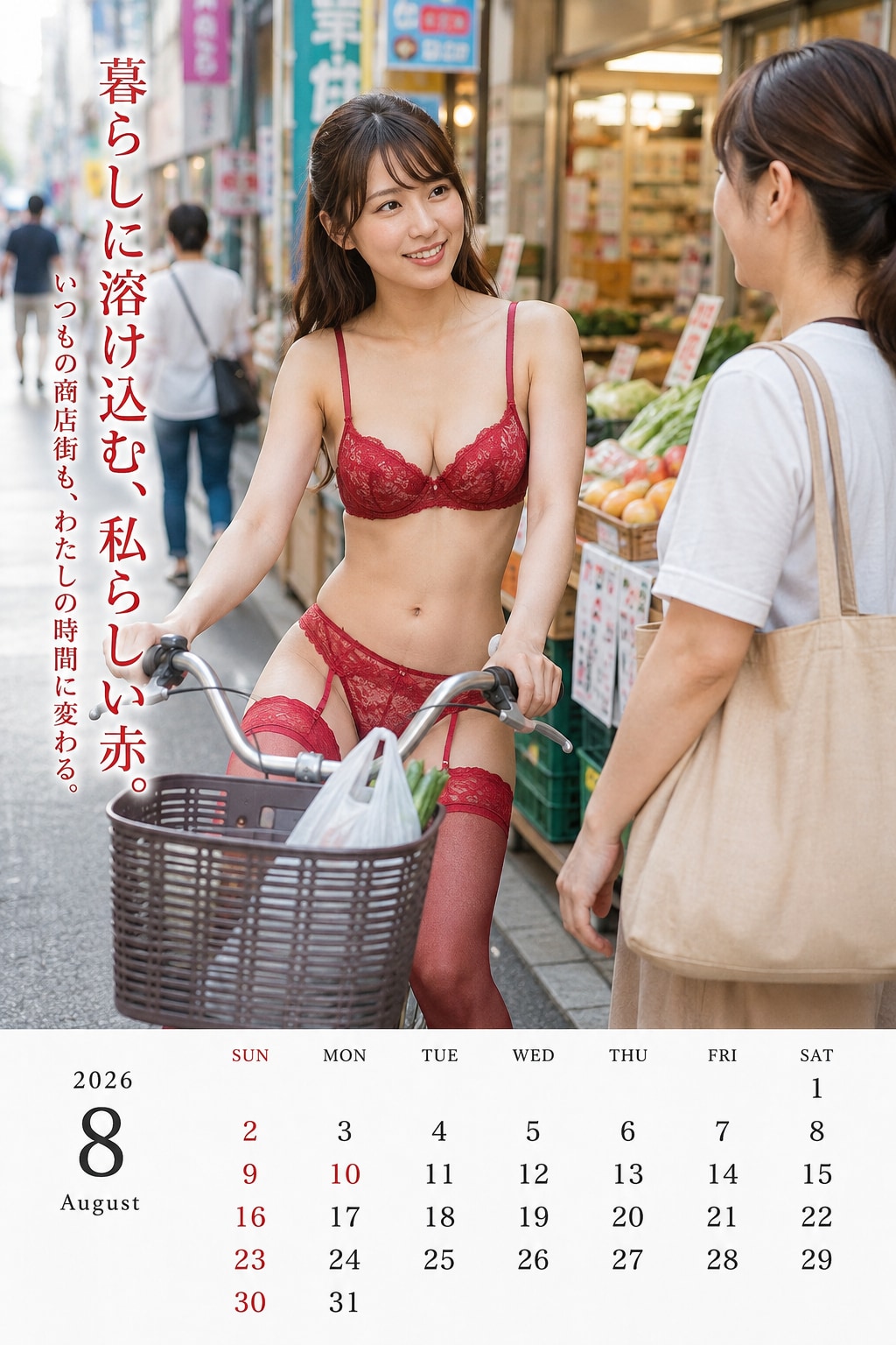 ８月の下着カレンダー