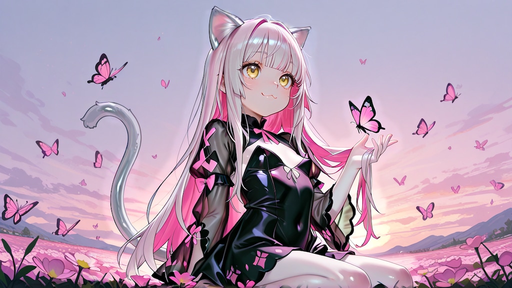 顔のプロンプト色々変えた蝶々