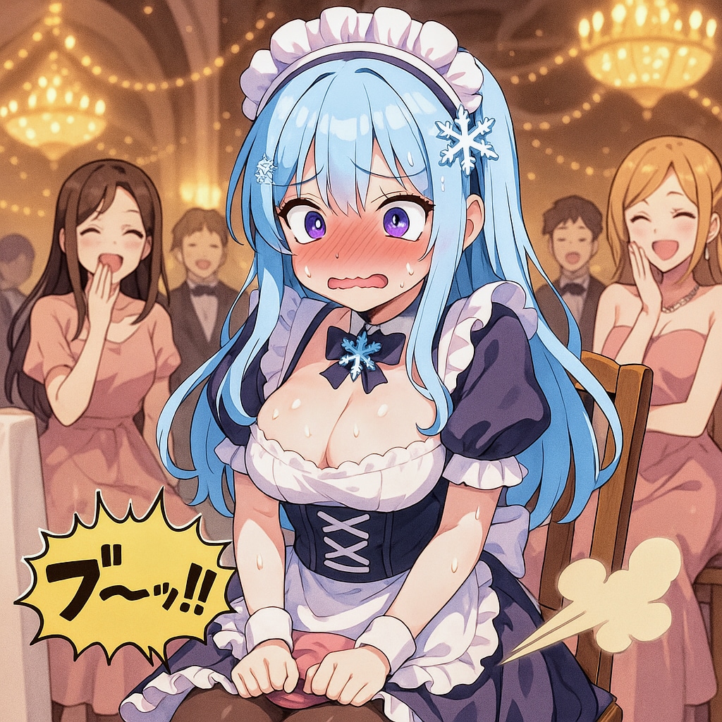 ブーブークッションに乗っちゃった(?)スーパーメイドちゃん