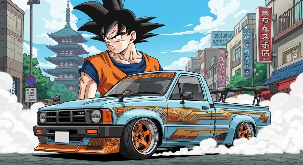 孫悟空とハイラックストラック