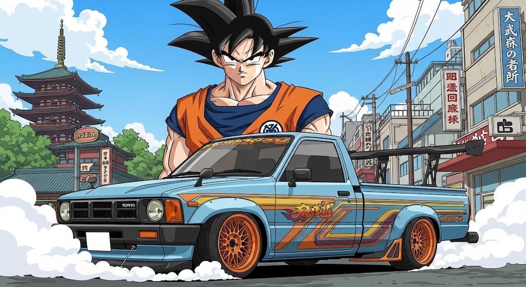 孫悟空とハイラックストラック