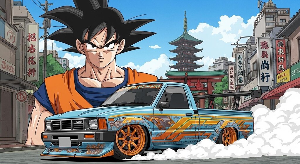 孫悟空とハイラックストラック