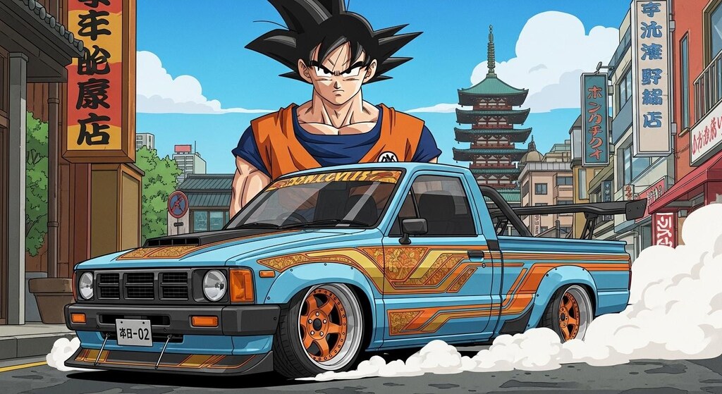 孫悟空とハイラックストラック