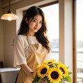 食卓に花を飾る女性 2 5枚目