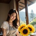 食卓に花を飾る女性 2 6枚目