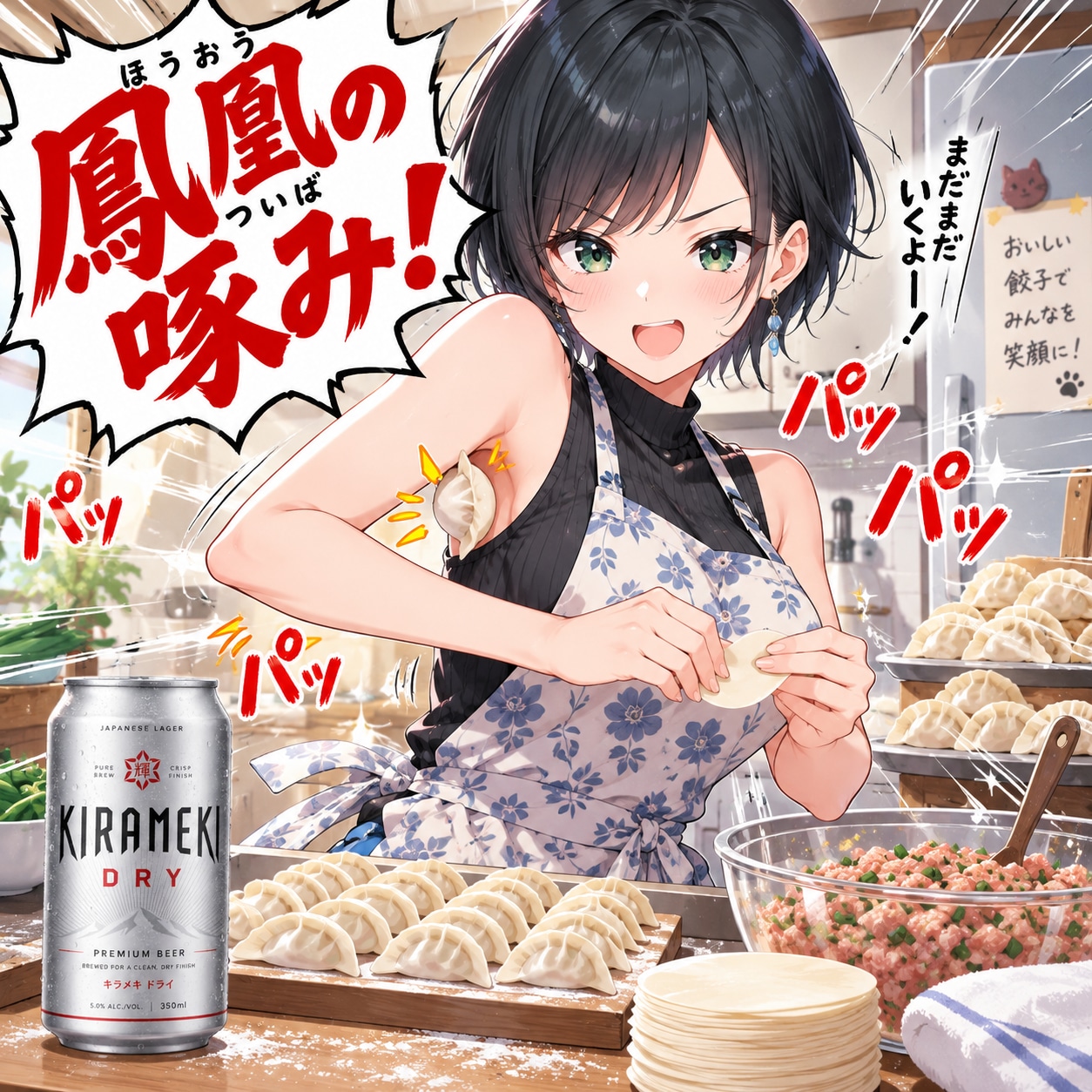 脇で餃子を包む藍音ちゃん | の人気AIイラスト・グラビア