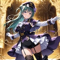 緑髪ロングちゃんはJKアイドル 4枚目