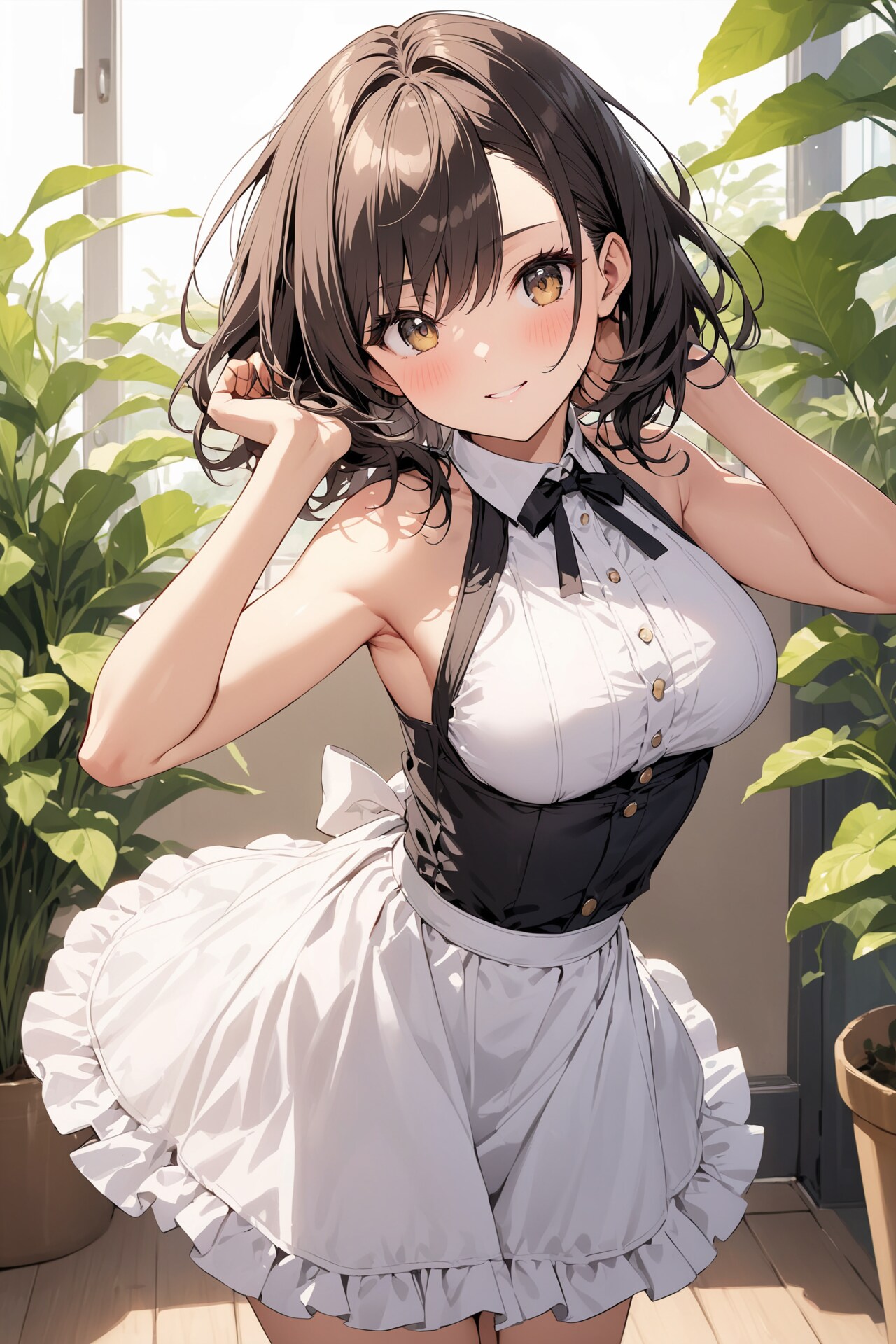 夏、はじまる予感♡（ノースリ、似合ってる……よね？） | の人気AIイラスト・グラビア