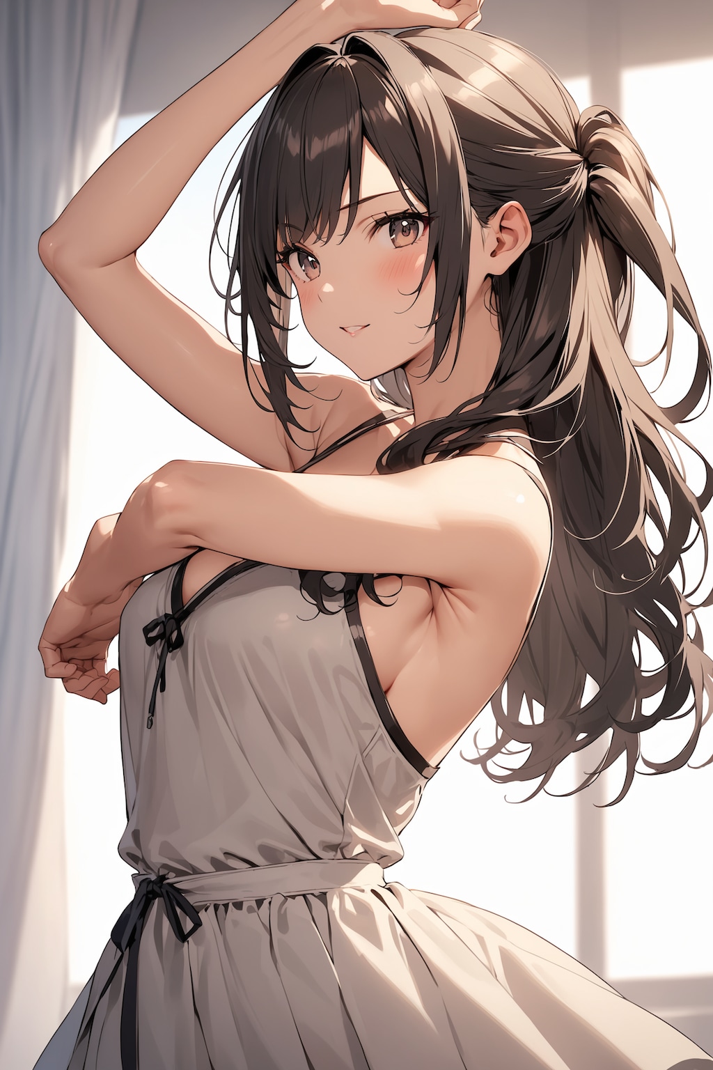 夏、はじまる予感♡（ノースリ、似合ってる……よね？）