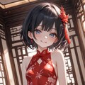 黒髪ロリショートチャイナドレス 3枚目