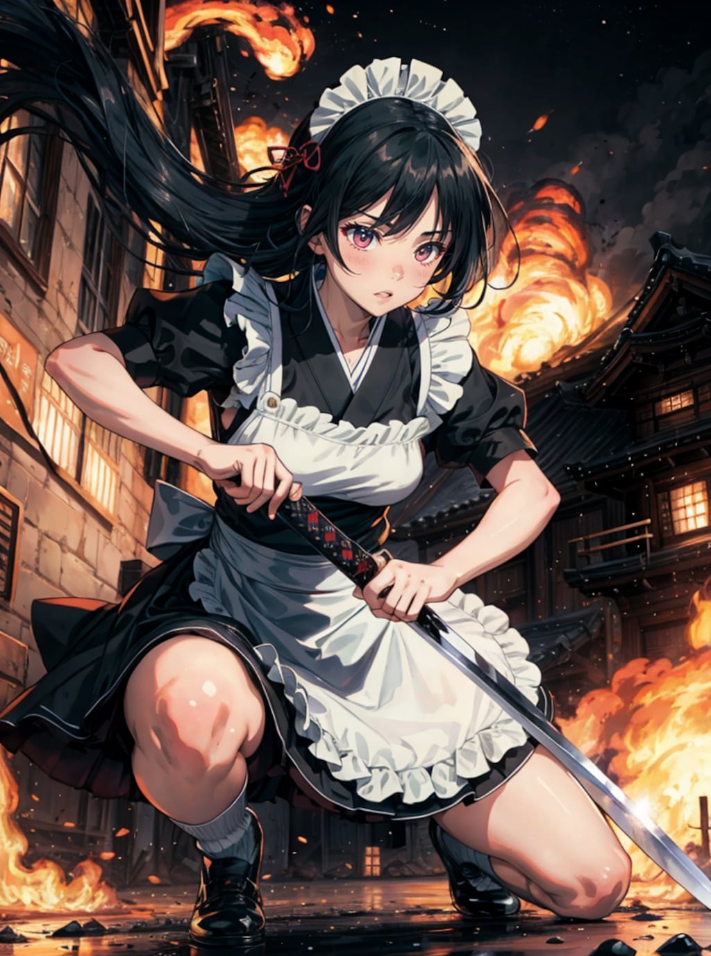 戦うメイドさん