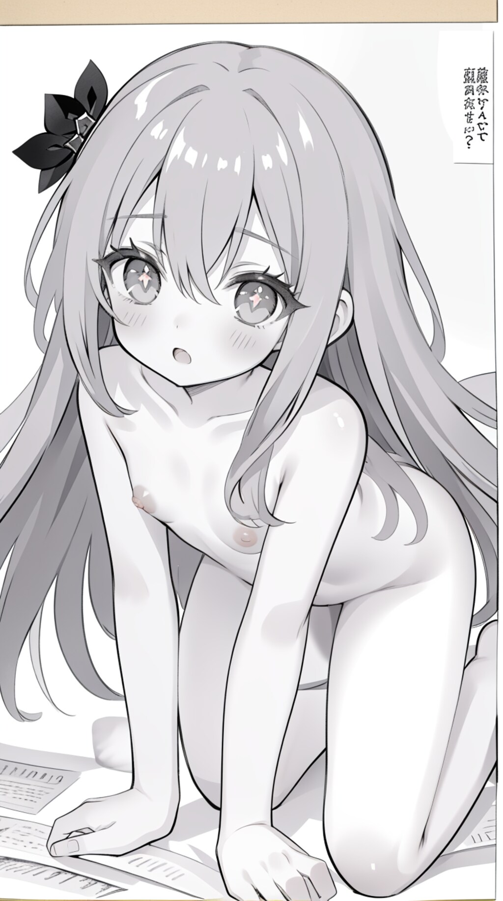 白黒漫画風