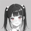 モノクロツインテちゃん 3枚目