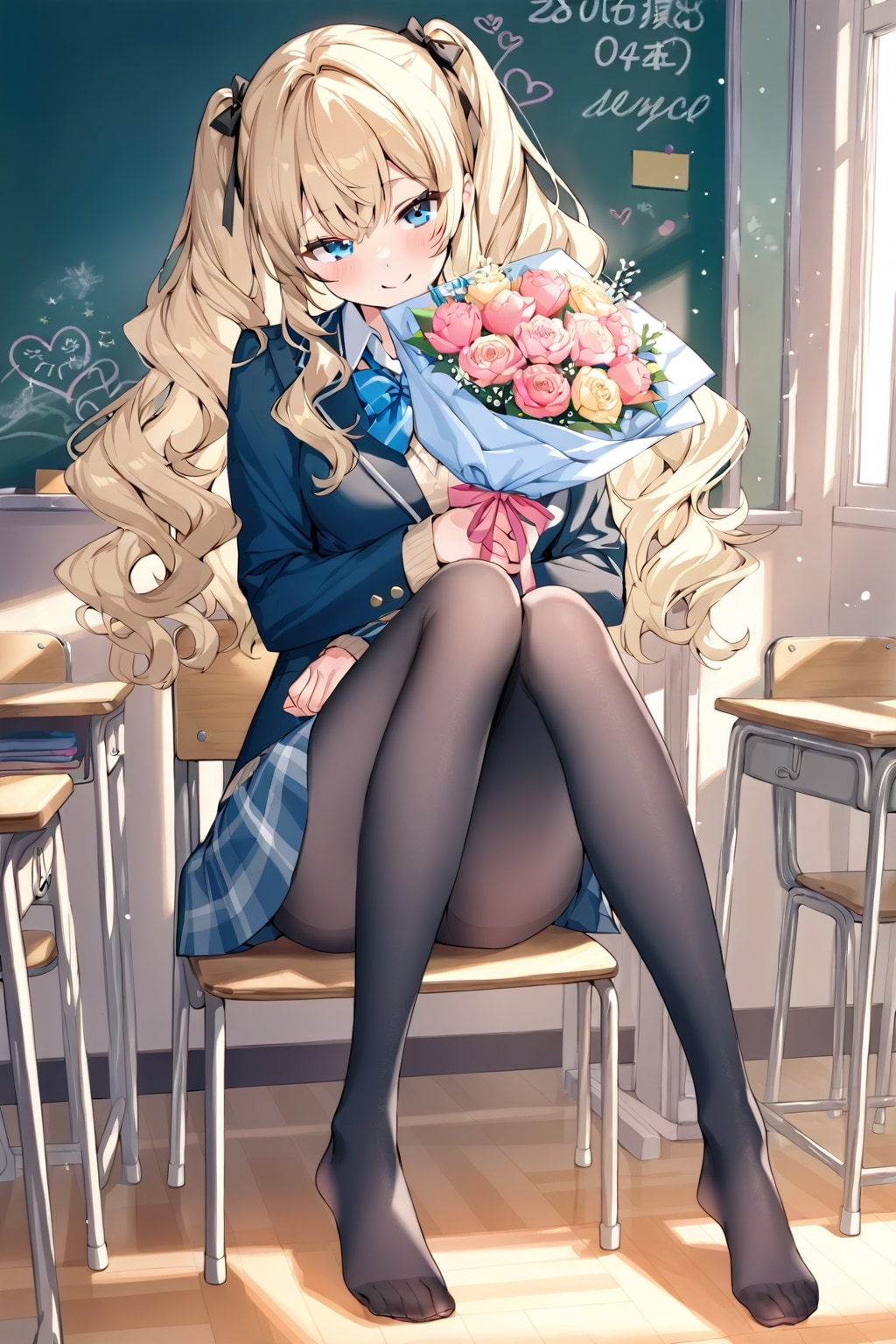 金髪　制服 | の人気AIイラスト・グラビア