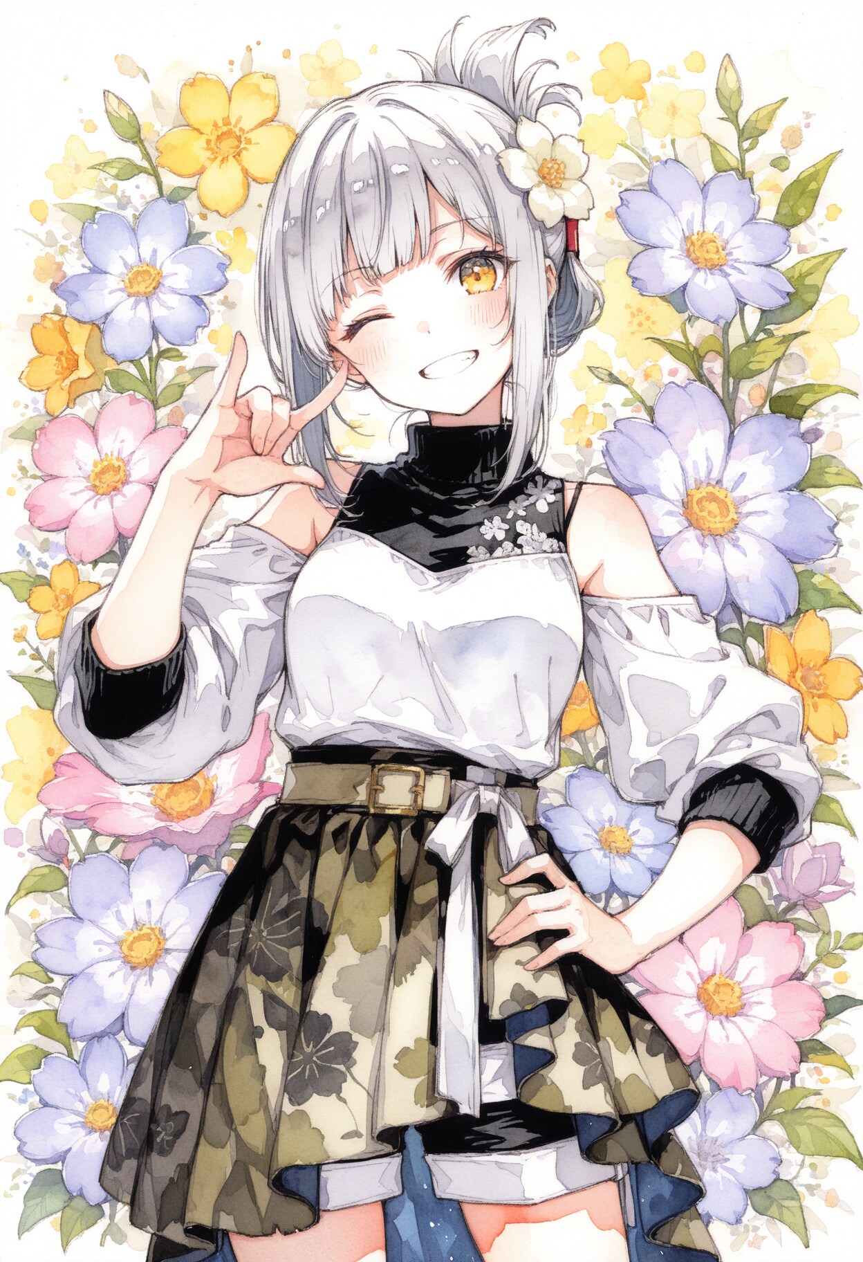 看板娘　flowers