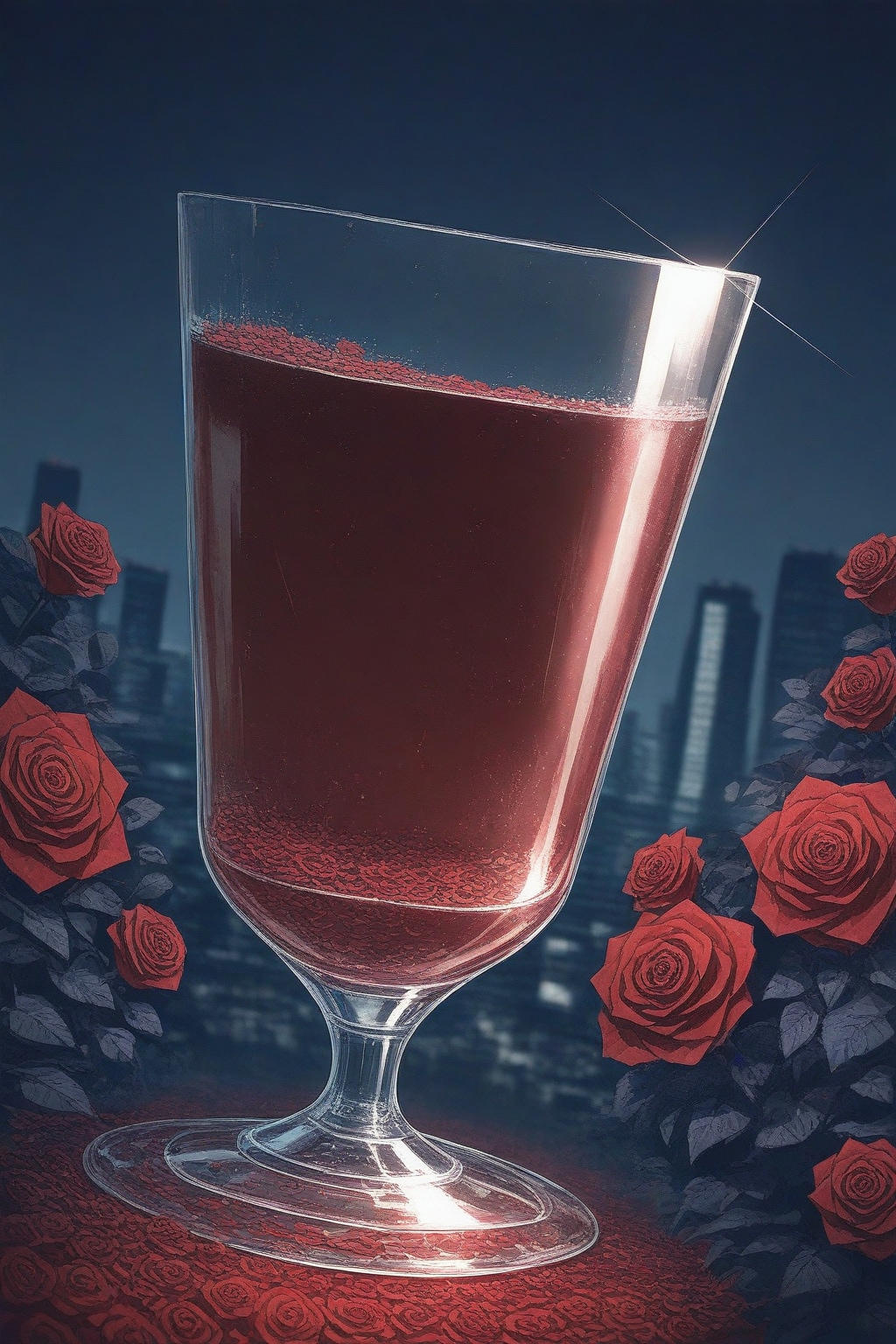 薔薇のグラスに眠る夜