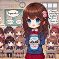 給食のリクエストを聞く小さな女の子 4枚目