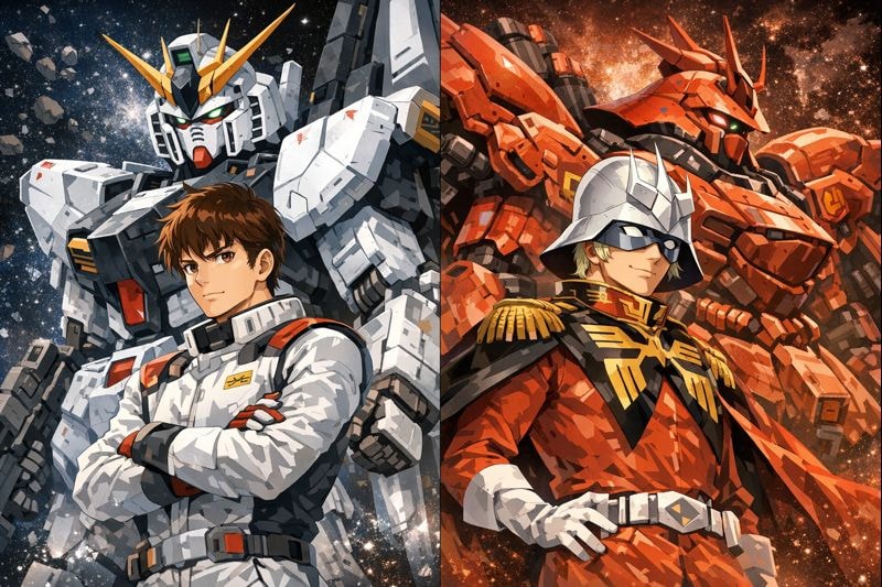 アムロとシャア | の人気AIイラスト・グラビア