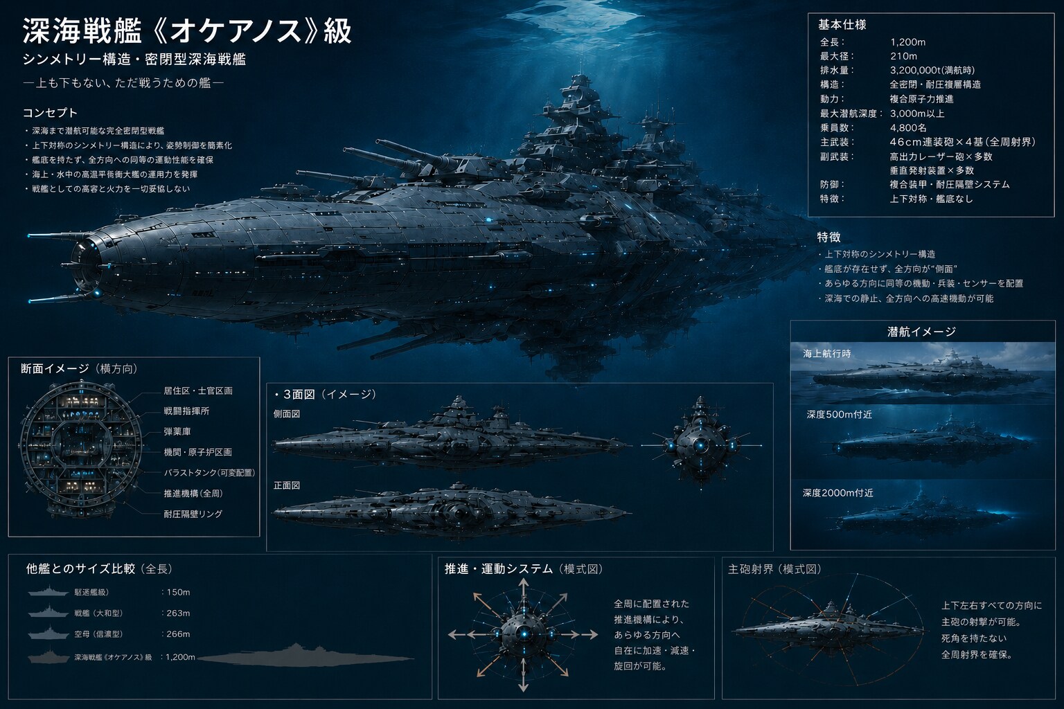 海上委員会特級任務艦 オケアノス級1番艦《オケアノス》