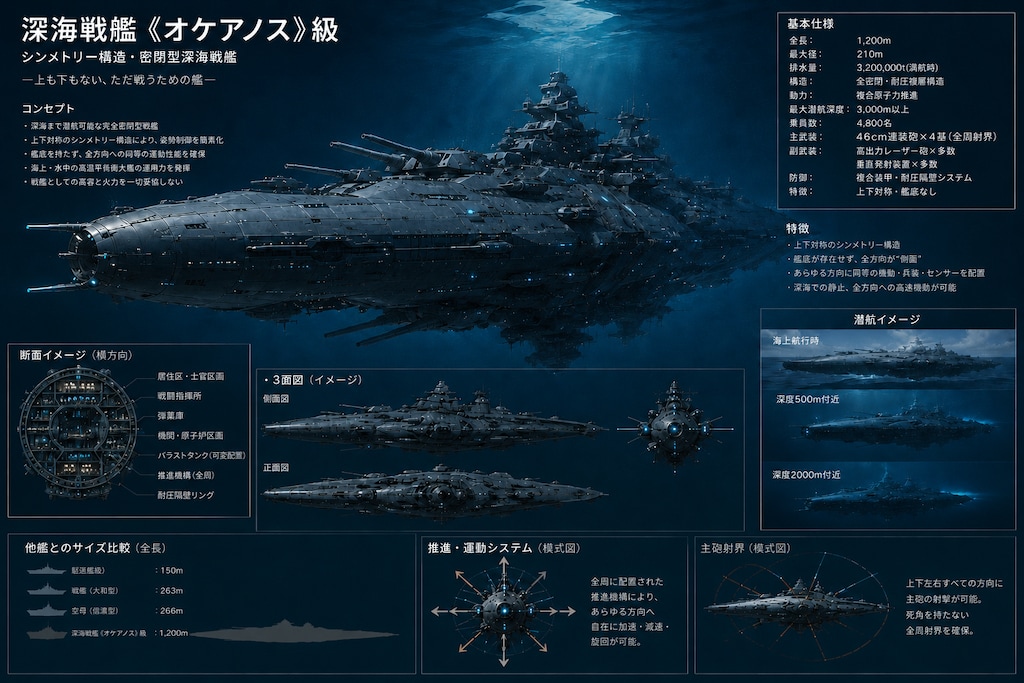 海上委員会特級任務艦 オケアノス級1番艦《オケアノス》