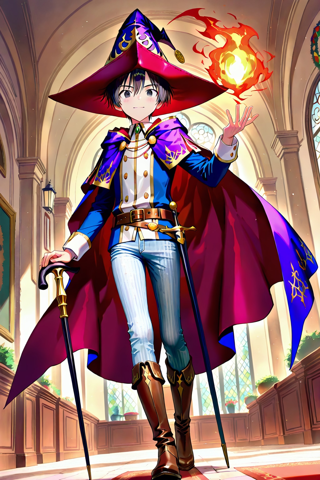 ファンタジー遺跡地下、アニメ風若き司教1-1-2-3-4-4-5-8-1 | の人気AIイラスト・グラビア