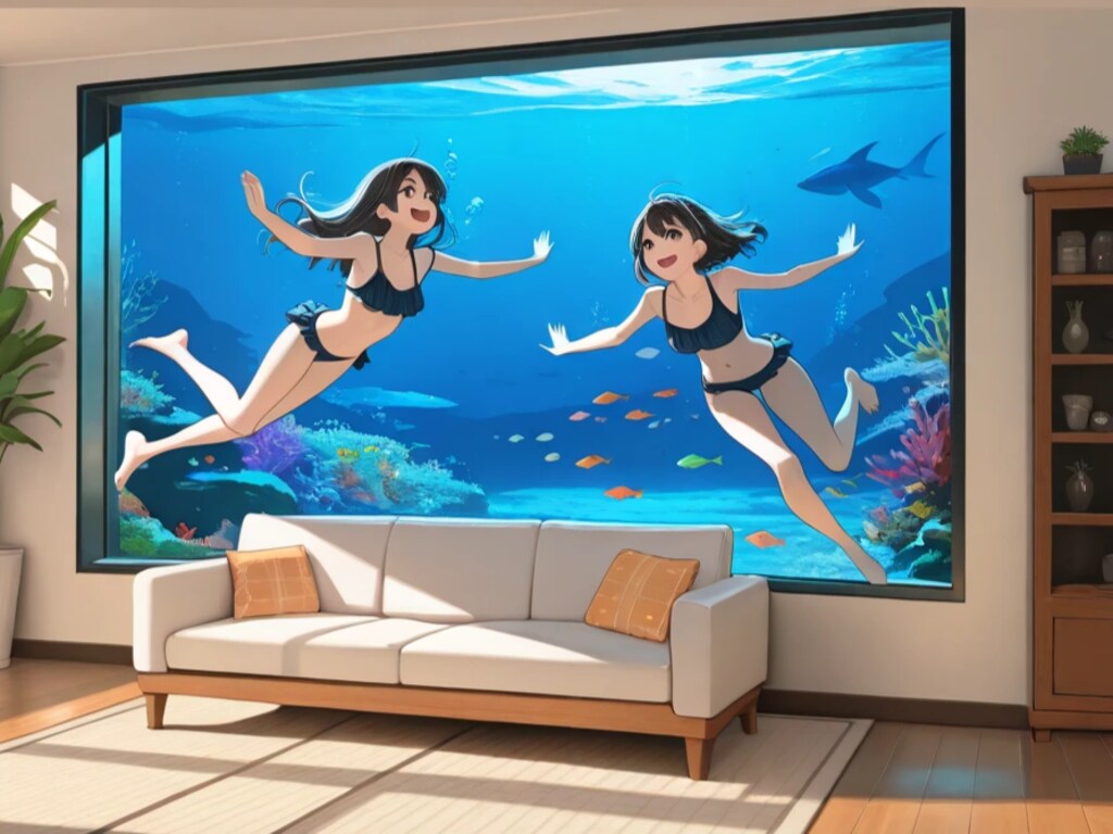 水中詰め合わせ 水槽のある部屋編