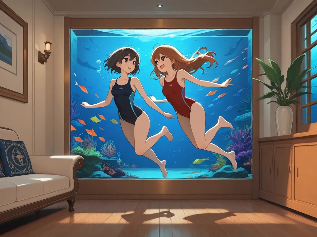 水中詰め合わせ 水槽のある部屋編