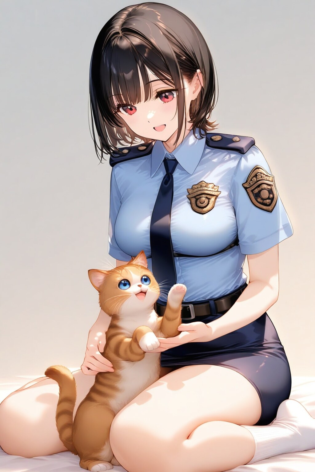 猫をかわいがる