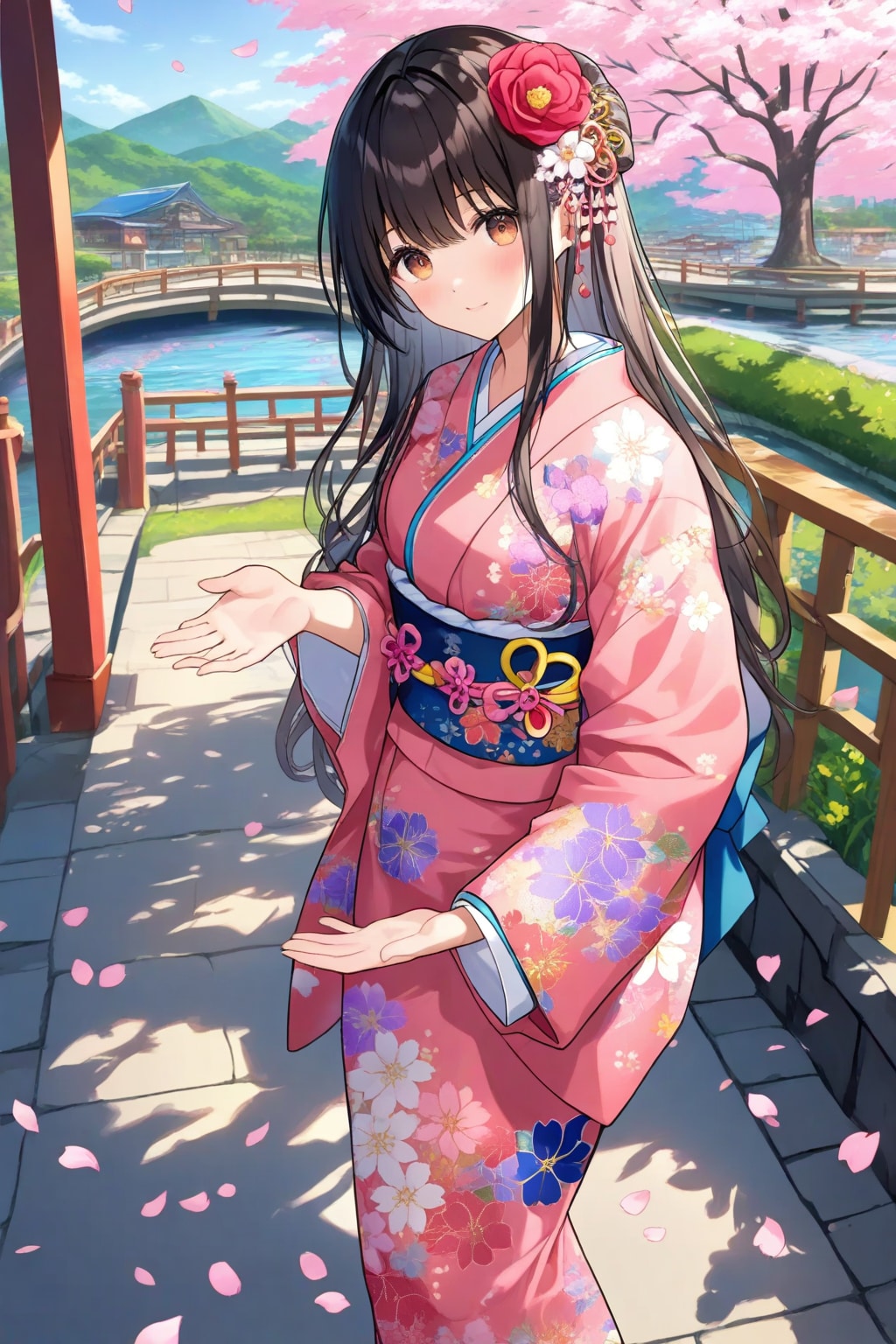 着物の子・お花見２