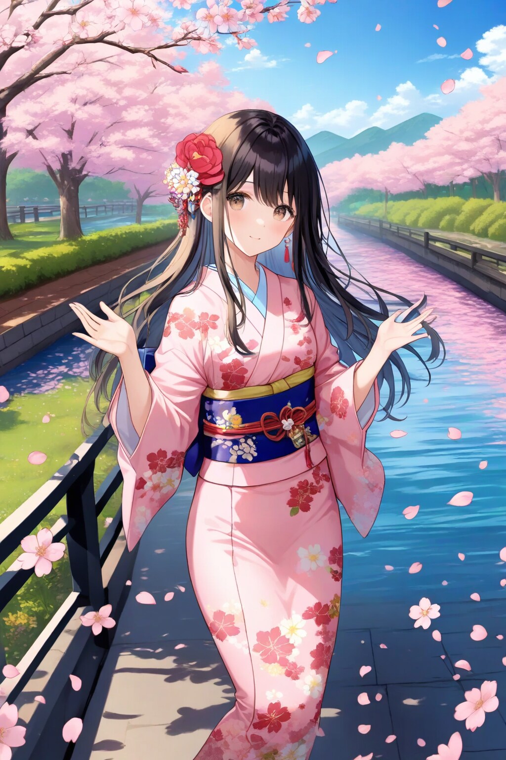 着物の子・お花見２