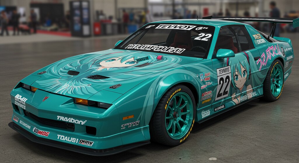 初音ミク痛車ポンティアックファイヤーバードトランザム