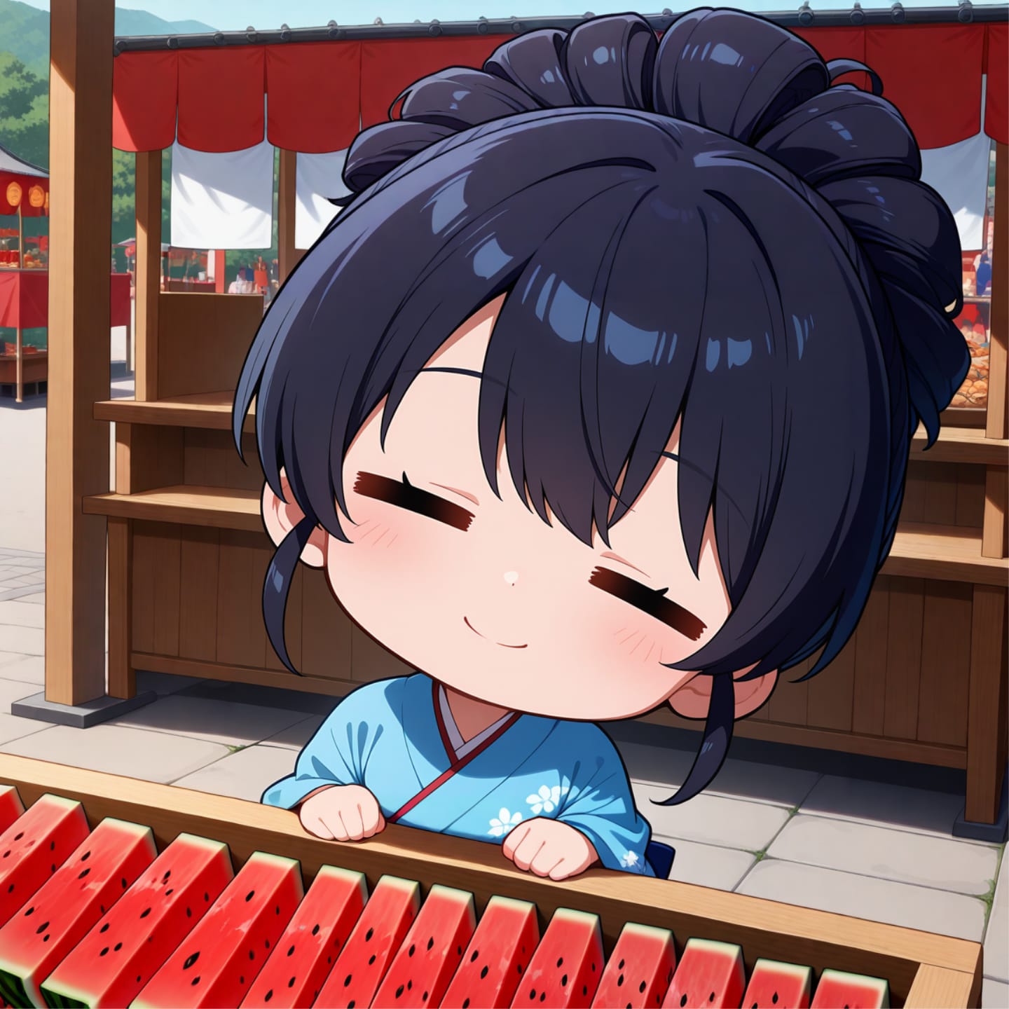 夏祭り準備中