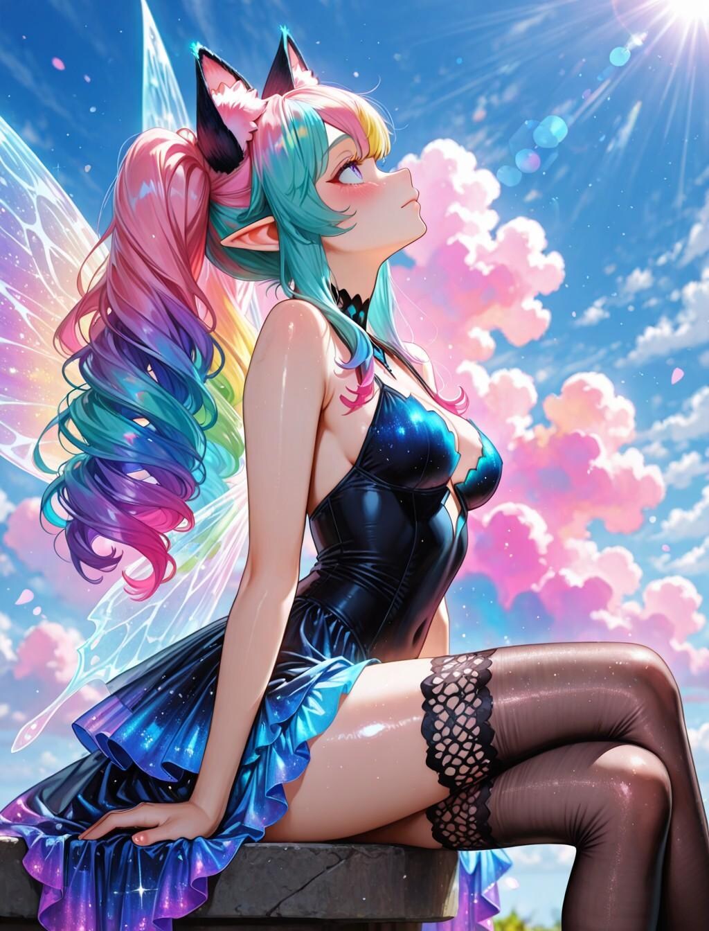 10枚）夕日と妖精さん