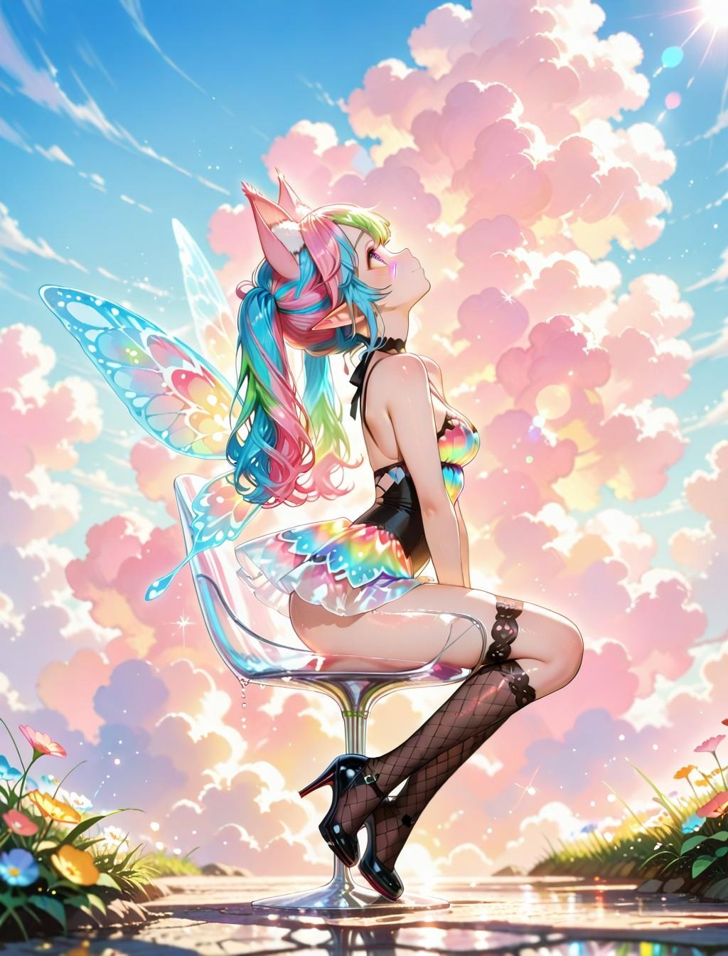 10枚）夕日と妖精さん