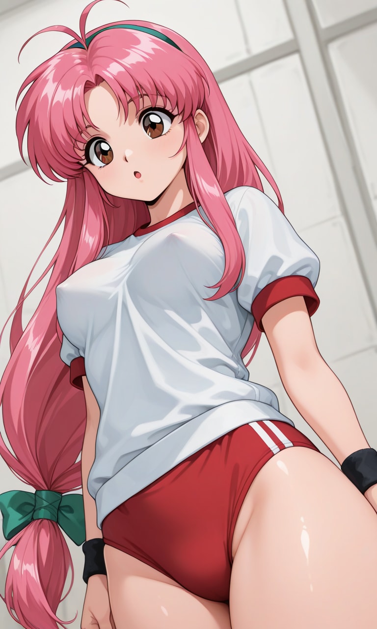 ピンク髪のブルマ