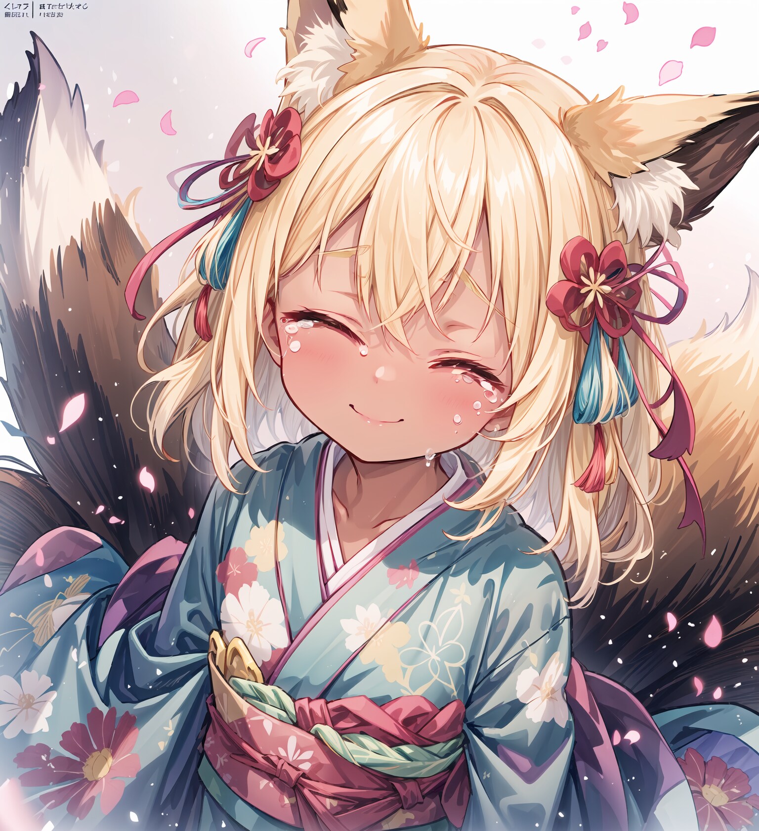 嬉し涙の狐娘
